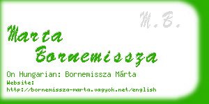 marta bornemissza business card