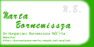 marta bornemissza business card